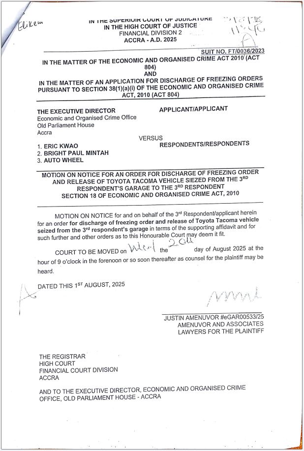 EOCO VRS. ERIC KWAO SECOND