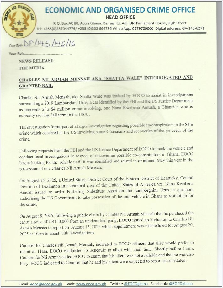 shatta wale investigation