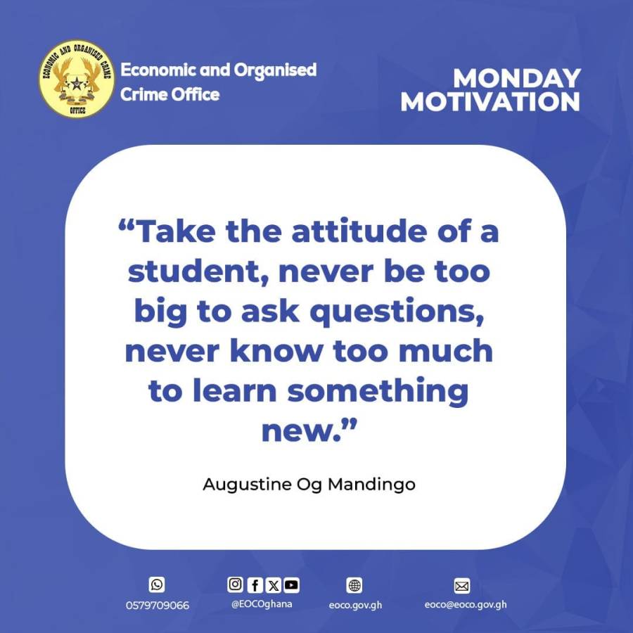 Monday Motivation - Never be too big to ask questions.