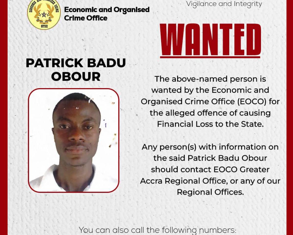 WANTED - PATRICK BADU OBOUR