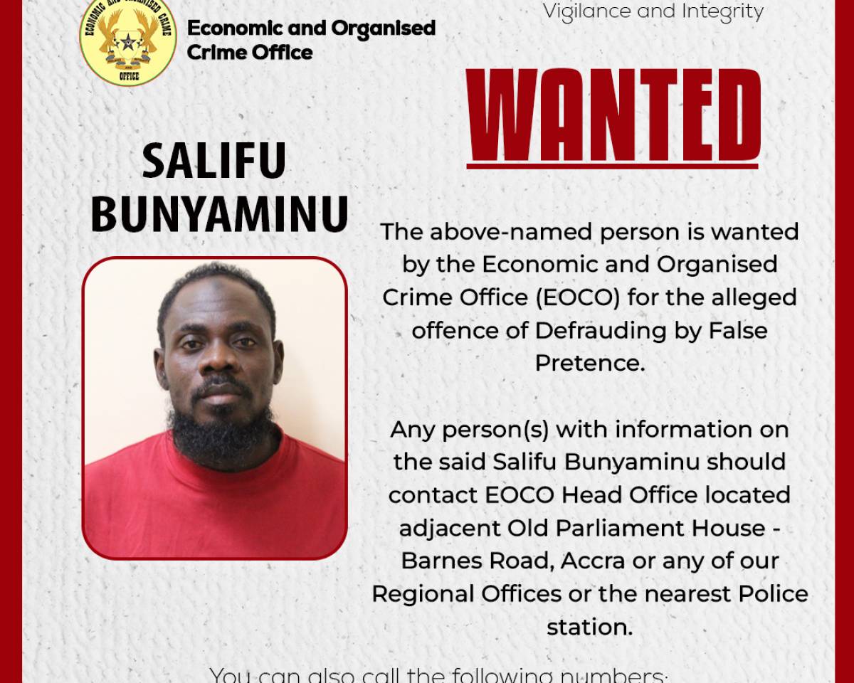 WANTED - SALIFU BUNYAMINU